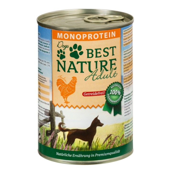 Best Nature Adult Dog Monoprotein 6 x 400 g - Huhn