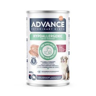 5 + 1 gratis! 6 x 400 g Advance Veterinary Diets Hypoallergenic - Lamm