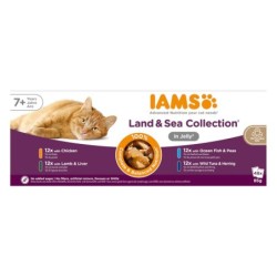 IAMS Advanced Nutrition Senior 7+ Land & Sea Collection in Gelee - 48 x 85 g
