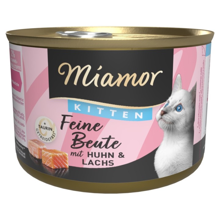 Miamor Feine Beute 12 x 185 g - Kitten Huhn & Lachs