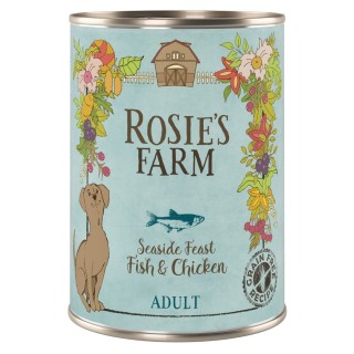5 + 1 gratis! Rosie's Farm Adult 6 x 400 g - Fisch & Huhn