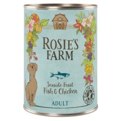5 + 1 gratis! Rosie's Farm Adult 6 x 400 g - Fisch & Huhn