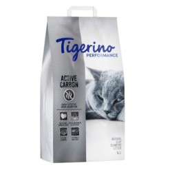 Tigerino Performance Active Carbon Katzenstreu – Babypuderduft - 14 l