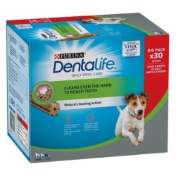PURINA Dentalife Tägliche Zahnpflege-Snacks für kleine Hunde (7-12 kg) - 30 Sticks (10 x 49 g)