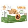 36 + 12 gratis! 48 x 85 g IAMS Advanced Nutrition - Adult Land Mix in Sauce