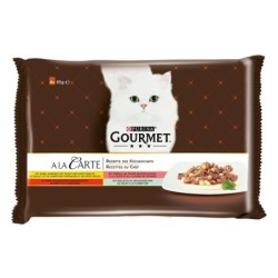 Multipack - Gourmet A la Carte 4 x 85 g - Huhn, Forelle, Rind, Seelachs