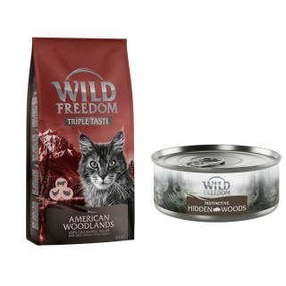 6,5 kg Wild Freedom + 6 x 70 g "Instinctive" Nassfutter gratis! - American Woodlands - Rind, Huhn & Truthahn + 6 x 70 g Wilds