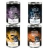 Wild Freedom Adult Sterilised 6 x 400 g - getreidefreie Rezeptur - Mixpaket (Huhn pur, Seelachs, Kaninchen, Ente)