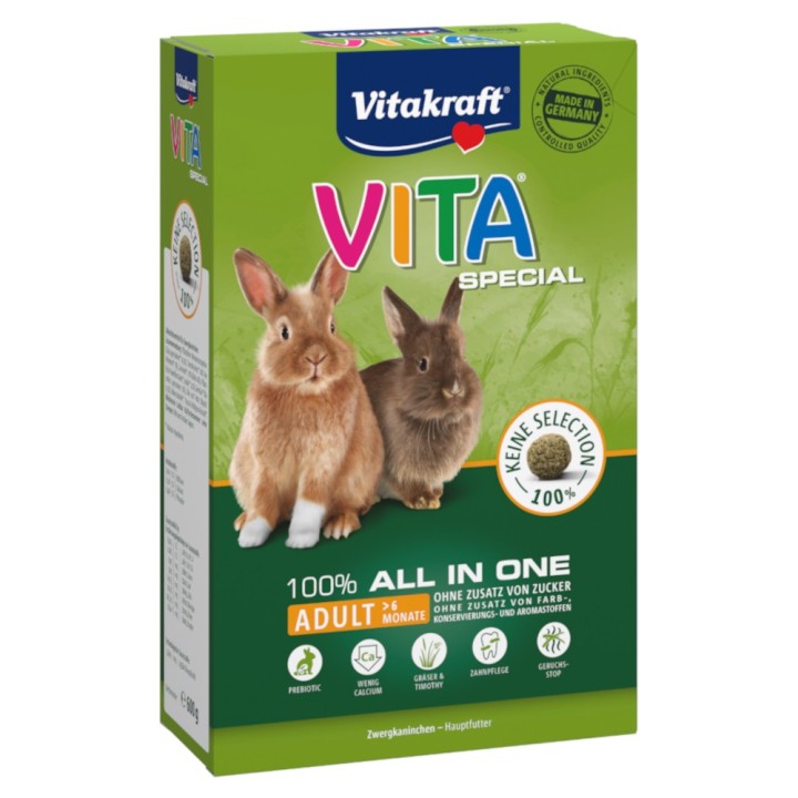 VITA Special Adult Zwergkaninchen - 3 x 600 g