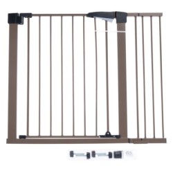 TIAKI Braunes Hundegitter mit Seitenteil - Höhe 78 cm, Breite 77 bis 103 cm