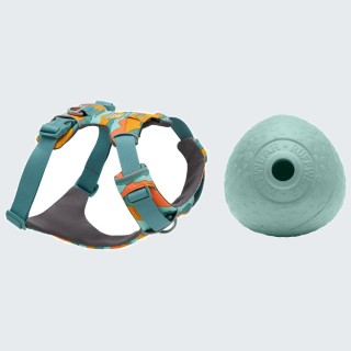 Ruffwear Hundegeschirr + Hundespielzeug Huckama gratis! - Front Range, Spring Mountains Größe M: 69 - 81 cm Brustumfang