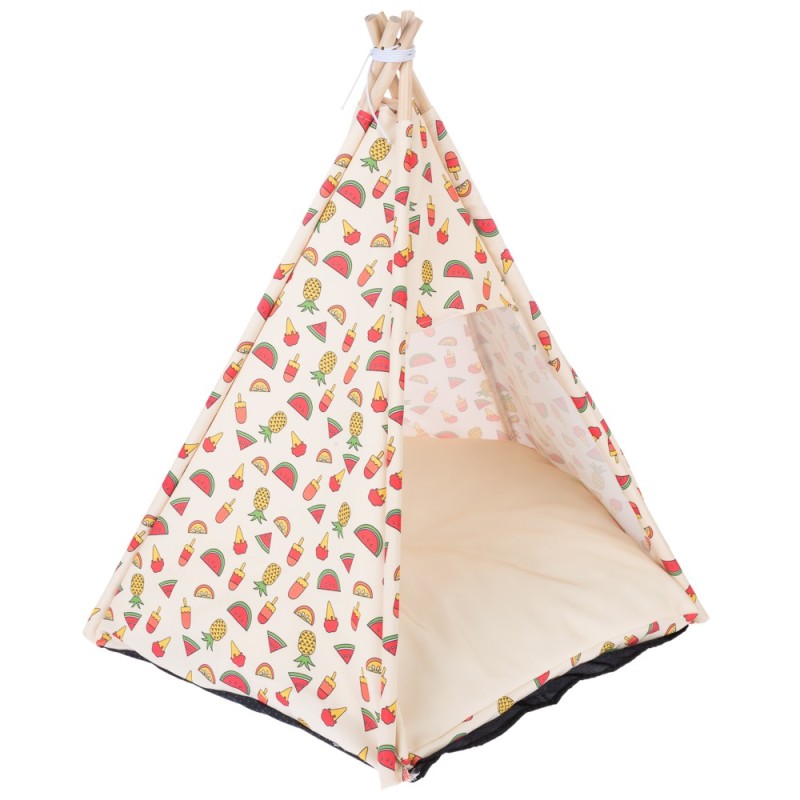 TIAKI Haustierhöhle Tropisches Tipi - ca. Ø 65 x H 75 cm