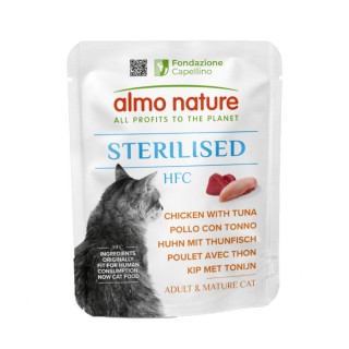 Almo Nature HFC Sterilised 6 x 50 g - Huhn mit Thunfisch
