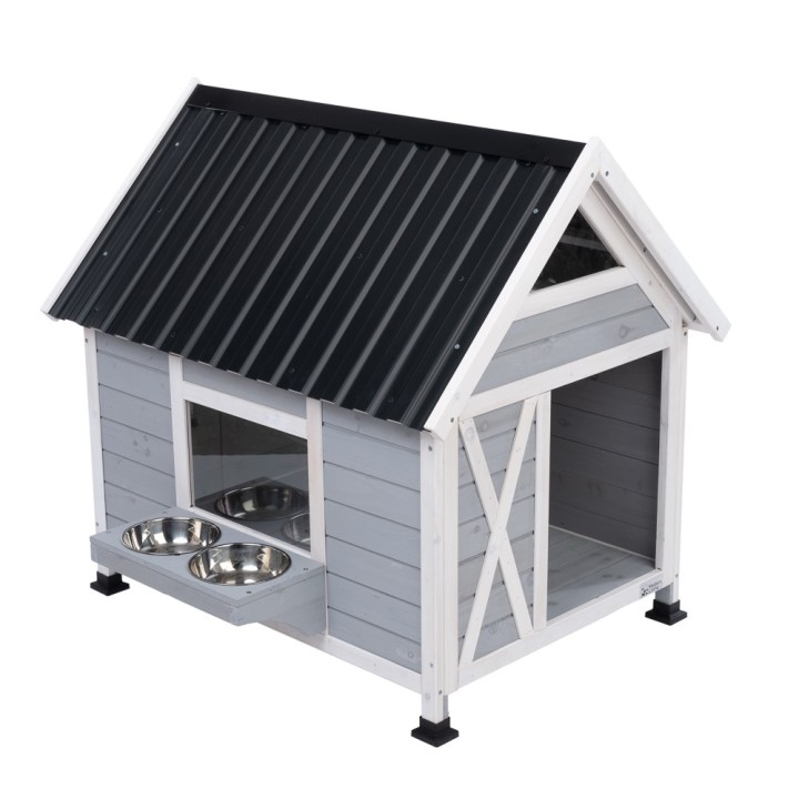 Modern Living Outdoor-Hundehütte Belmont - ca. L 101 x B 92 x H 95,5 cm