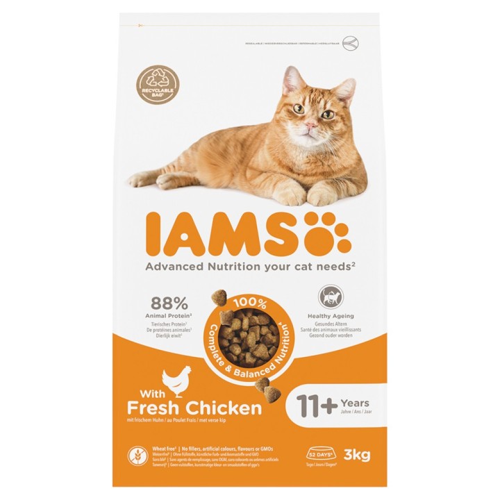 IAMS Advanced Nutrition Senior Cat 11+ mit Huhn - 3 kg