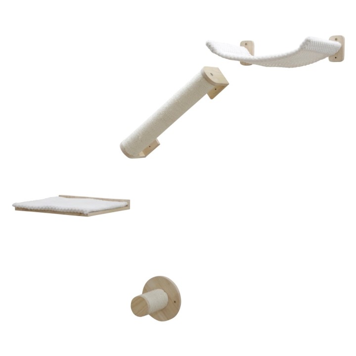 Kerbl Pet Kletterwand Alps für Katzen - 4-teiliges Set