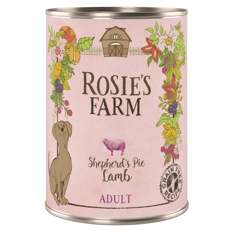 5 + 1 gratis! Rosie's Farm Adult 6 x 400 g - Lamm
