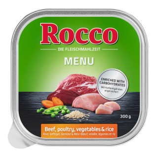 Rocco Menü 9 x 300g - Rind mit Geflügel, Gemüse & Reis