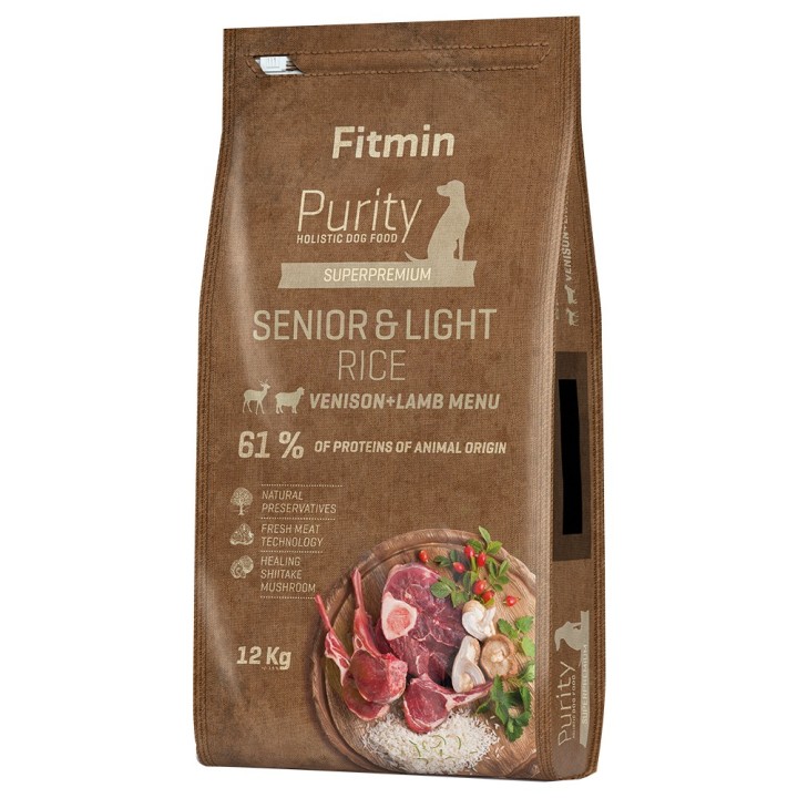 Fitmin dog Purity Senior & Light Reis, Hirsch & Lamm - 12 kg