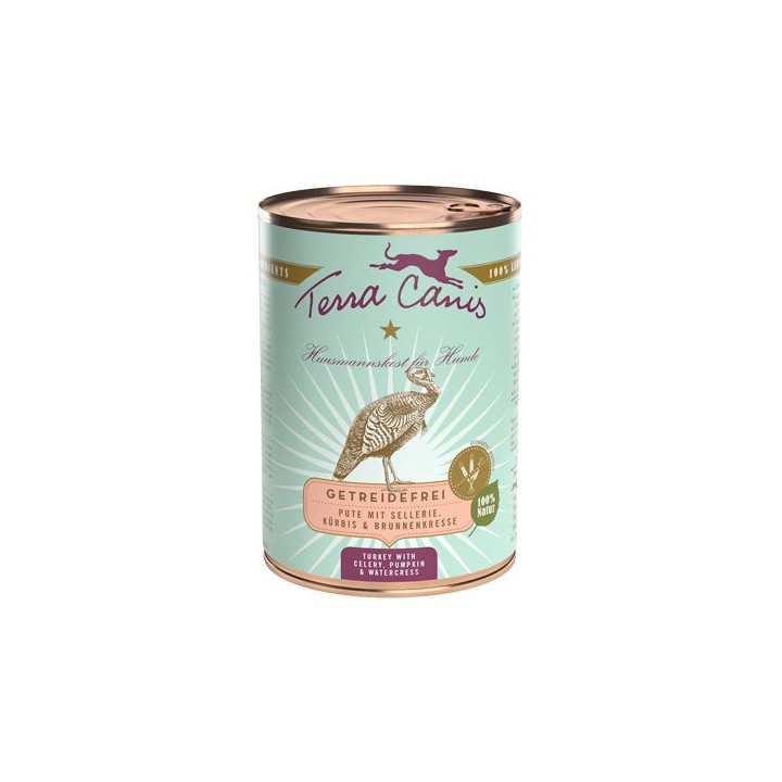 Terra Canis Getreidefrei Hundefutter - Dosen - Pute mit Sellerie - 6 x 400 g