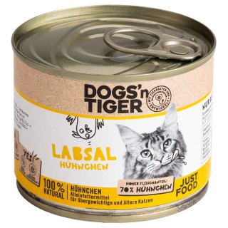 Dogs'n Tiger Senior Cat 6 x 200 g - Labsal Hühnchen