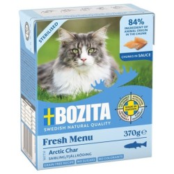 6 x 370 g Bozita Tetra Häppchen in Gelee oder Soße zum Sonderpreis! - Sterilised mit Saibling in Soße