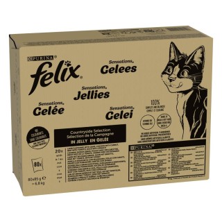 Felix "Sensations" Pouches zum Sonderpreis! - So gut wie es aussieht: Countryside 80 x 85 g (4 Sorten)