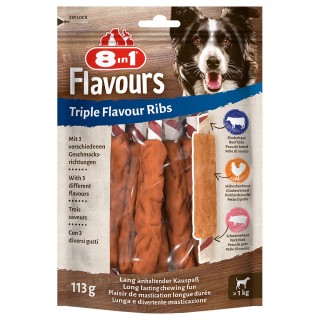 3 + 1 gratis! 4 x 8in1 Triple Flavour - 4 x 6 Stück Ribs Kaustangen