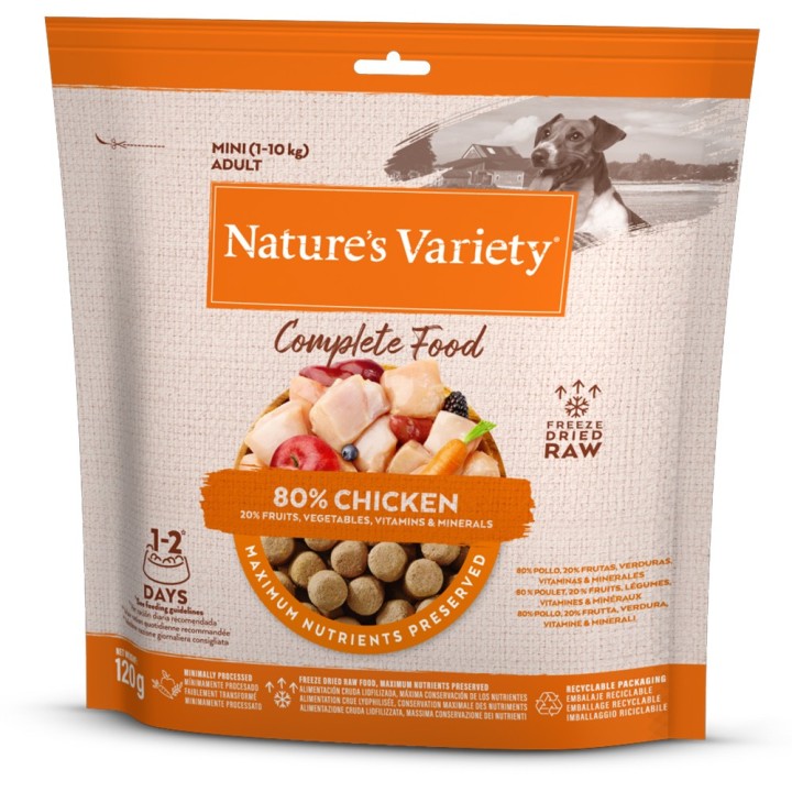 2 + 1 gratis! 3 x Nature's Variety Snacks - 3 x 120 g Gefriergetrocknetes Alleinfutter Huhn