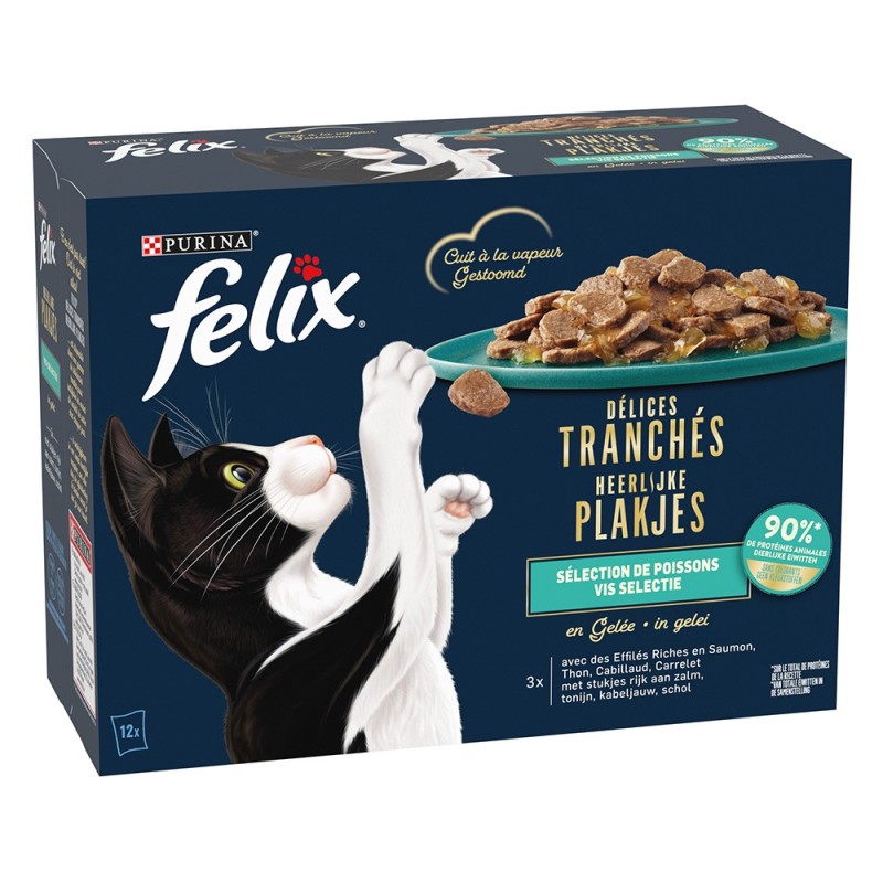 Felix Köstliche Scheibchen 12 x 80 g - Ozean-Auswahl in Gelee