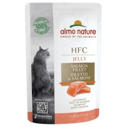 5 + 1 gratis! 6 x 55 g Almo Nature HFC Jelly Pouch  - Lachsfilet