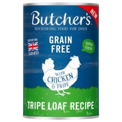 Sparpaket Butcher's Original Getreidefrei für Hunde 24 x 400 g - mit Huhn & Pansen Pastete