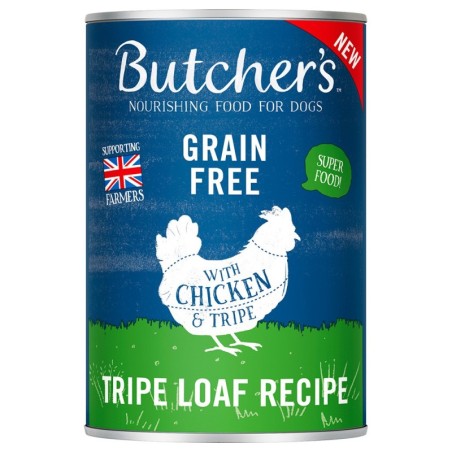 Sparpaket Butcher's Original Getreidefrei für Hunde 24 x 400 g - mit Huhn & Pansen Pastete