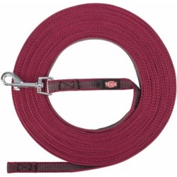 Trixie Schleppleine gummiert, sangria - Größe: S-M: 5 m lang / 15 mm breit