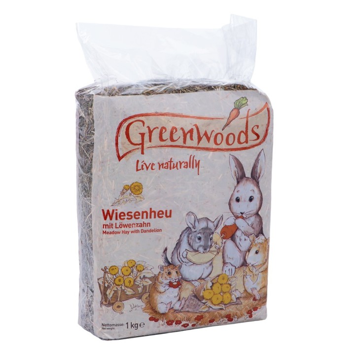 Greenwoods Wiesenheu 1 kg - Löwenzahn