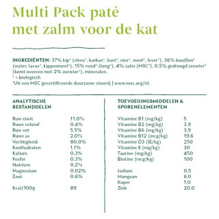 Yarrah Multipack Bio Paté Katzenfutter - Schälchen - 8 x 100 g