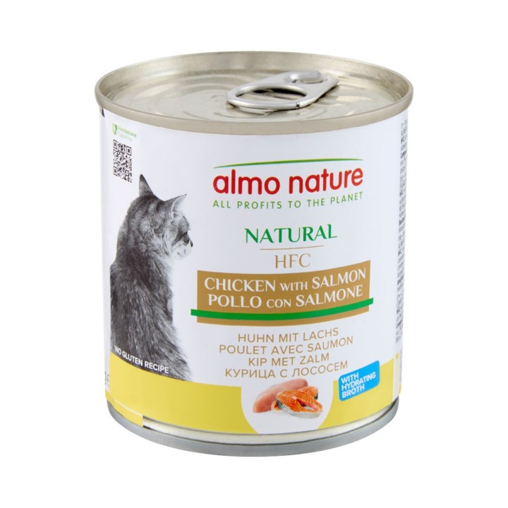 5 + 1 gratis! 6 x 280 g Almo Nature HFC Natural - Huhn mit Lachs