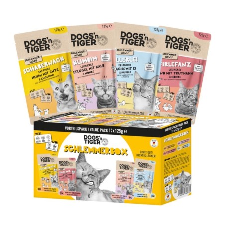 Dogs'n Tiger Cat 12 x 125 g - Mix (4 Sorten)