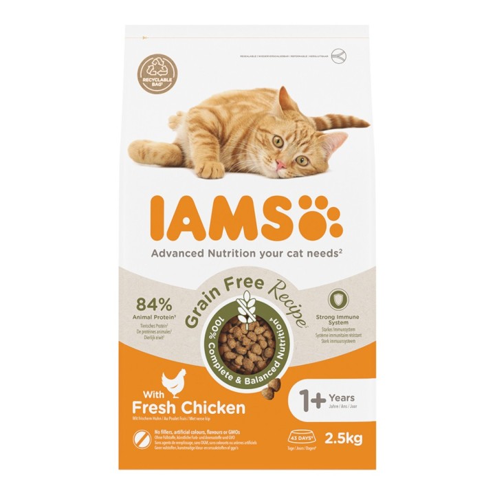 IAMS Advanced Nutrition Grain Free mit Huhn - 2,5 kg