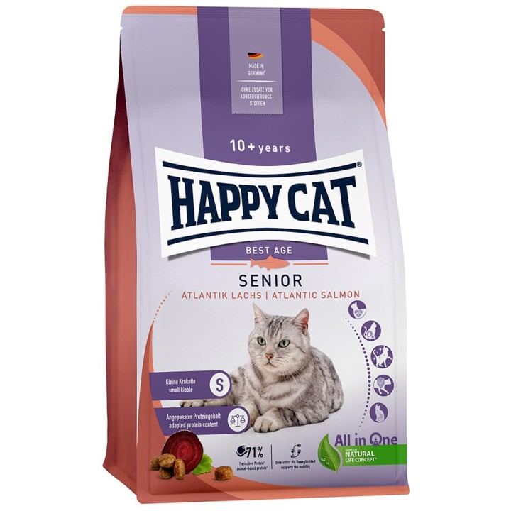 Happy Cat Senior Atlantik-Lachs - 1,3 kg