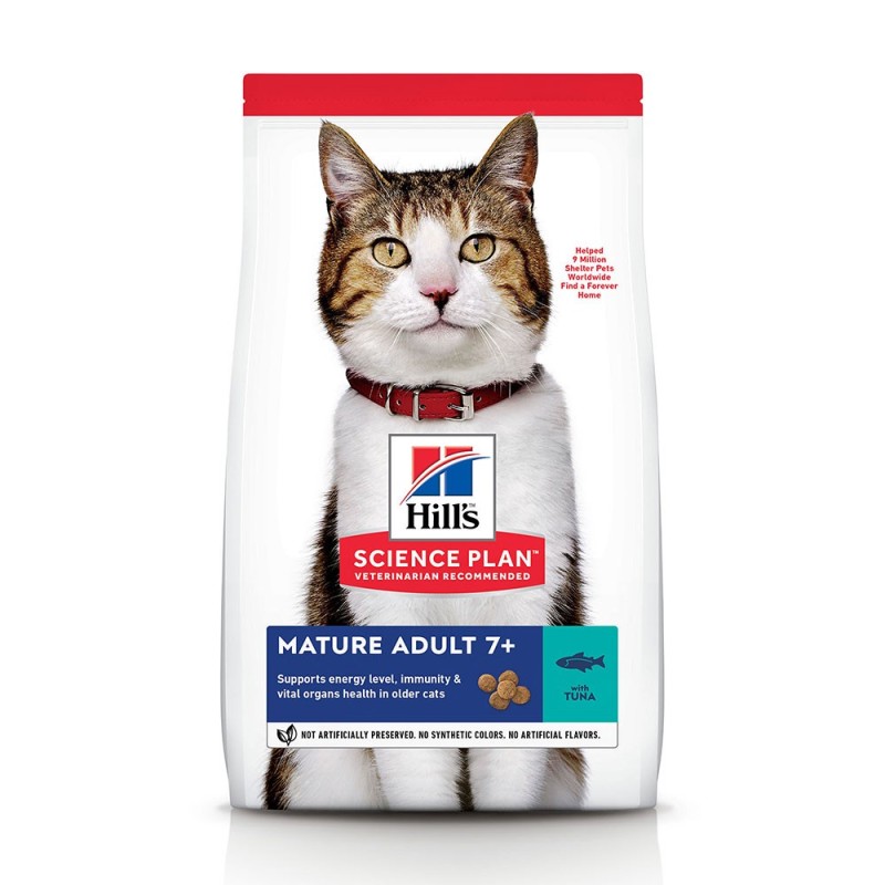2 kg gratis! 10 kg Hill's Science Plan - Mature Adult 7+ Thunfisch