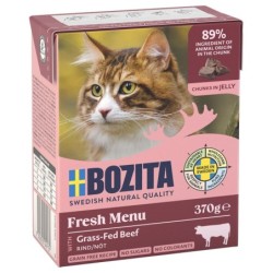 6 x 370 g Bozita Tetra Häppchen in Gelee oder Soße zum Sonderpreis! - Rinderhack in Gelee