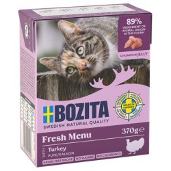 6 x 370 g Bozita Tetra Häppchen in Gelee oder Soße zum Sonderpreis! - Pute in Gelee