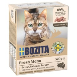 6 x 370 g Bozita Tetra Häppchen in Gelee oder Soße zum Sonderpreis! - Hühnchen & Pute in Soße
