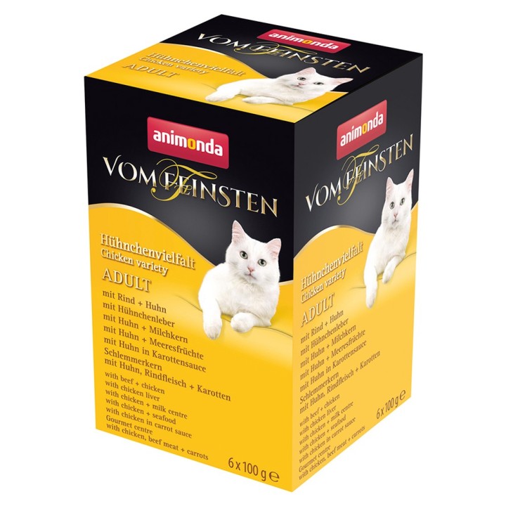 animonda vom Feinsten Adult Mixpaket 6 x 100 g - Hühnchenvielfalt (6 Sorten)