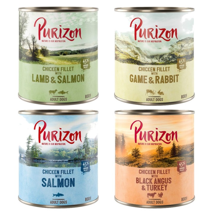 Purizon Original Adult 6 x 800 g - Mixpaket: 4 Sorten