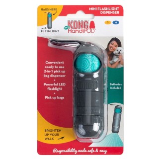 KONG HandiPOD Mini Kotbeutelspender & Taschenlampe - inkl. 1 Rolle Kotbeutel