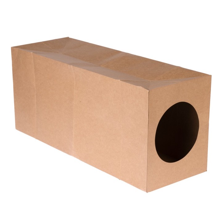 zooplus basics Papiertunnel für Katzen - B 27 x H 22 x L 65 cm