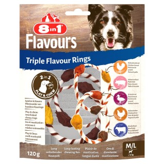 3 + 1 gratis! 4 x 8in1 Triple Flavour - 4 x 120 g Ringe
