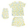 TIAKI Pet & Parent Pyjama im Partnerlook, Zitrone - Pyjama für Hundeeltern Größe M + passendes Hundeshirt Rückenlänge 30 cm